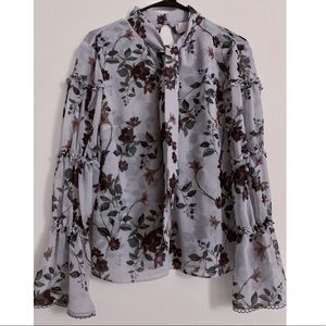 Twilight Dreams Top in Grey Garden Floral